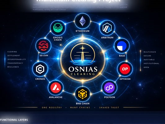 Osnias Clearing at the centre of a multichain EVM network